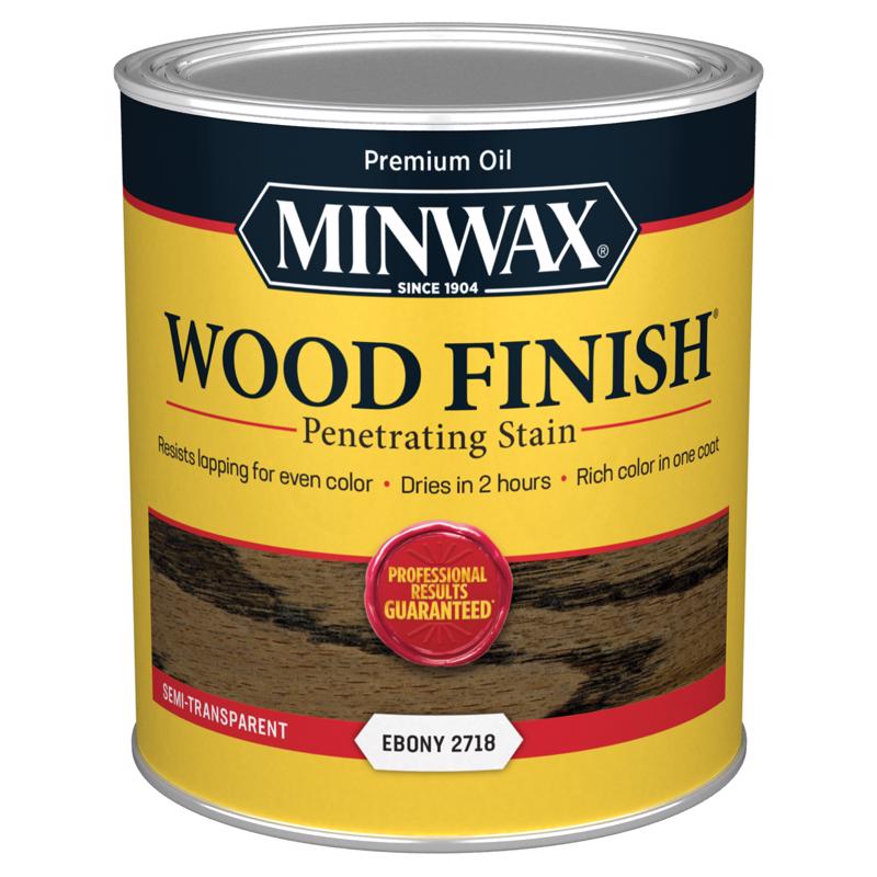 Minwax Wood Finish Semi-Transparent Ebony Oil-Based Penetrating Wood Stain 1 qt