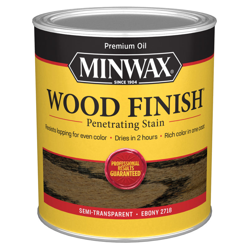 Minwax Wood Finish Semi-Transparent Ebony Oil-Based Penetrating Wood Stain 1 qt
