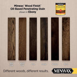 Minwax Wood Finish Semi-Transparent Ebony Oil-Based Penetrating Wood Stain 1 qt