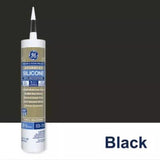 GE Advanced Black Silicone 2 Window and Door Caulk Sealant 10.1 oz