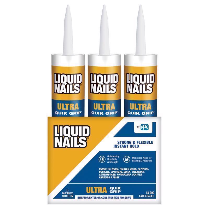 Liquid Nails Ultra Quick Grip Synthetic Elastomeric Polymer Construction Adhesive 10 oz