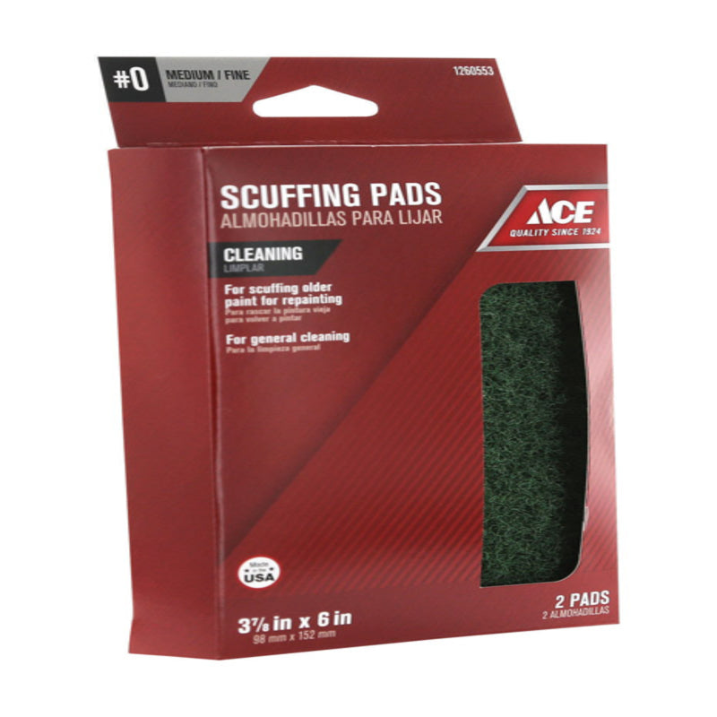 Ace 0 Grade Very Fine Cleaning and Scuffing Pad 2 pk