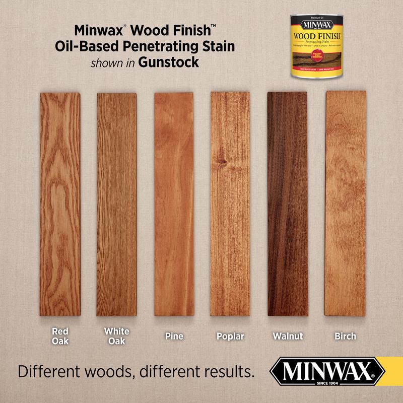 Minwax Wood Finish Semi-Transparent Gunstock Oil-Based Penetrating Wood Stain 0.5 pt