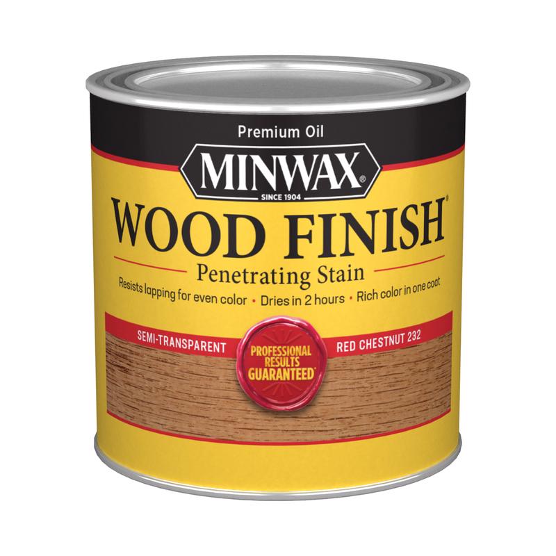 Minwax Wood Finish Semi-Transparent Red Chestnut Oil-Based Penetrating Wood Stain 0.5 pt