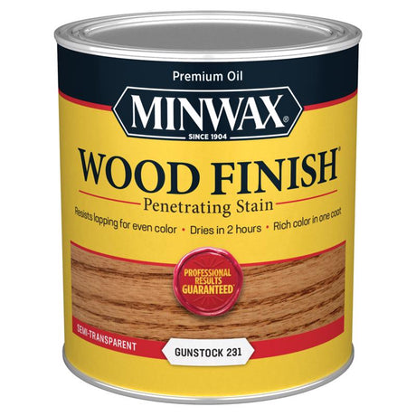 Minwax Wood Finish Semi-Transparent Gunstock Oil-Based Penetrating Wood Stain 1 qt
