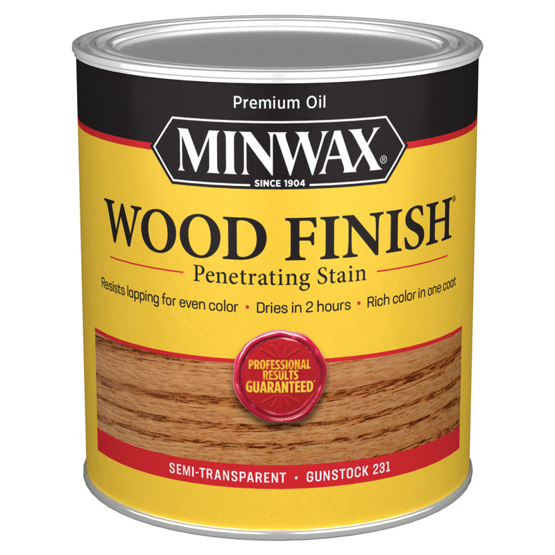 Minwax Wood Finish Semi-Transparent Gunstock Oil-Based Penetrating Wood Stain 1 qt