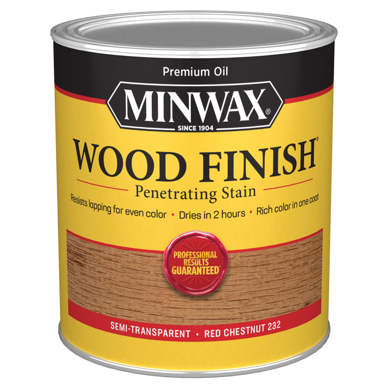 Minwax Wood Finish Semi-Transparent Red Chestnut Oil-Based Penetrating Wood Stain 1 qt