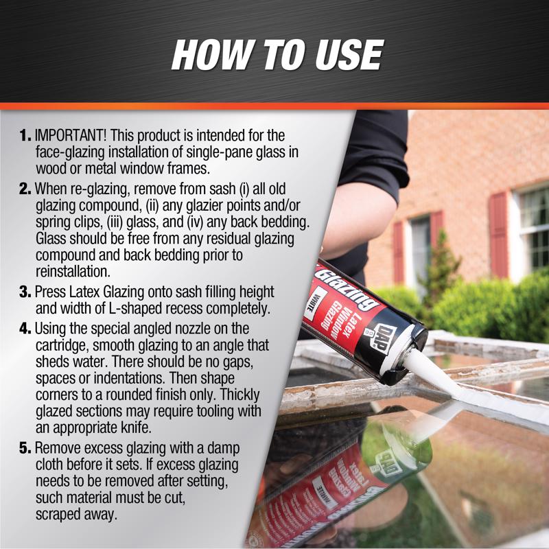DAP White Latex Window Glazing Sealant 10.1 oz