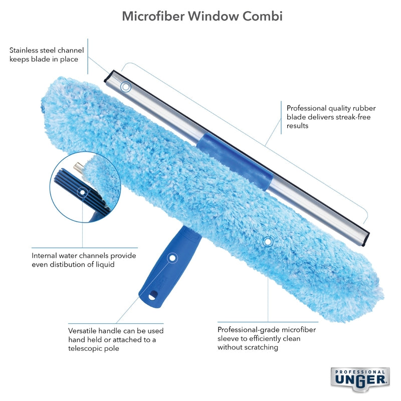 Unger 10 in. Microfiber Window Squeegee/Scrubber