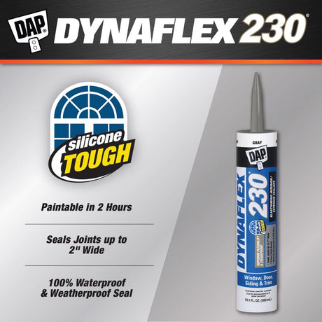 DAP Dynaflex 230 Gray Premium Latex Door/Siding/ Window Sealant 10.1 oz