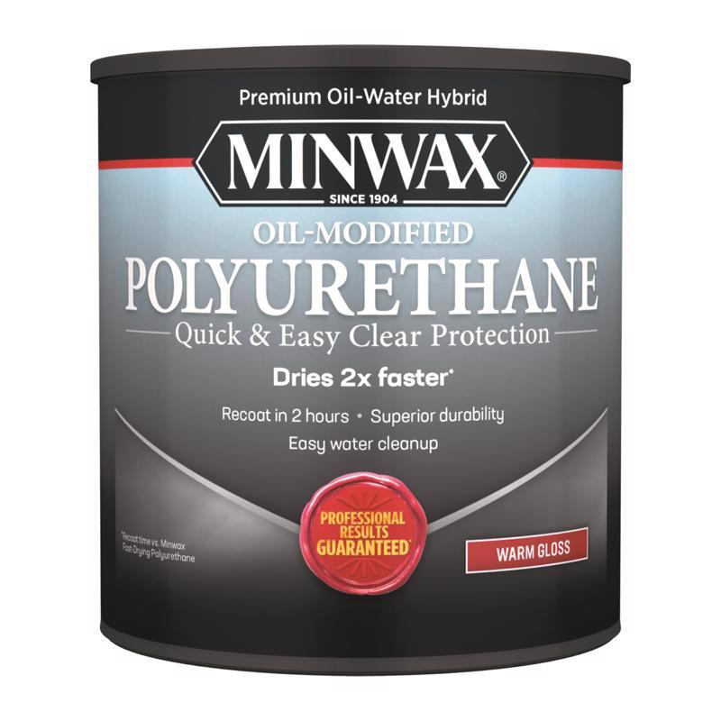 Minwax Water Based Oil-Modified Polyurethane Gloss Clear Polyurethane 1 qt
