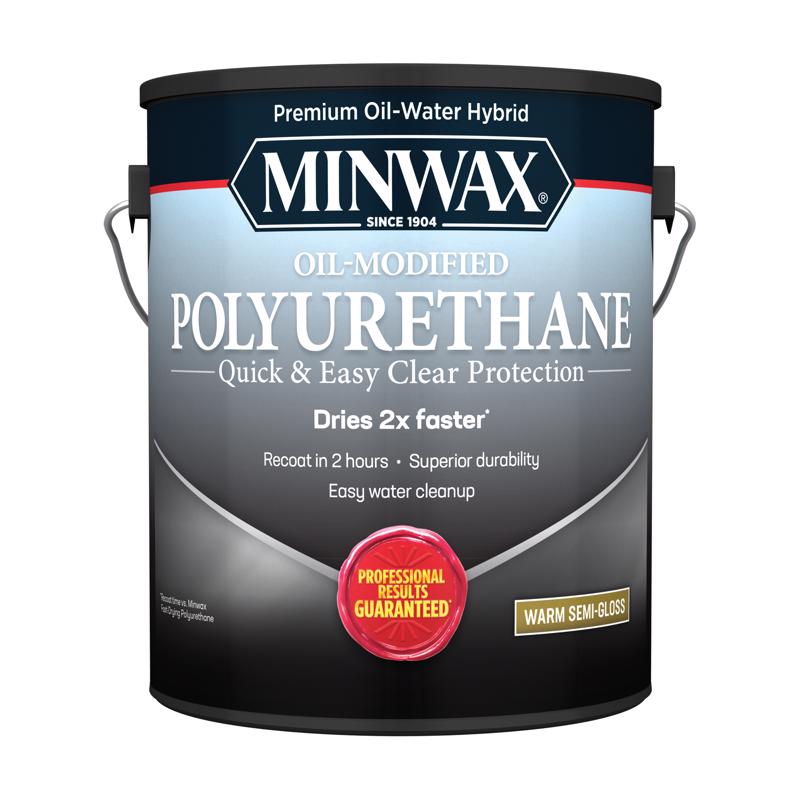 Minwax Oil-Modified Semi-Gloss Clear Water-Based Polyurethane 1 gal