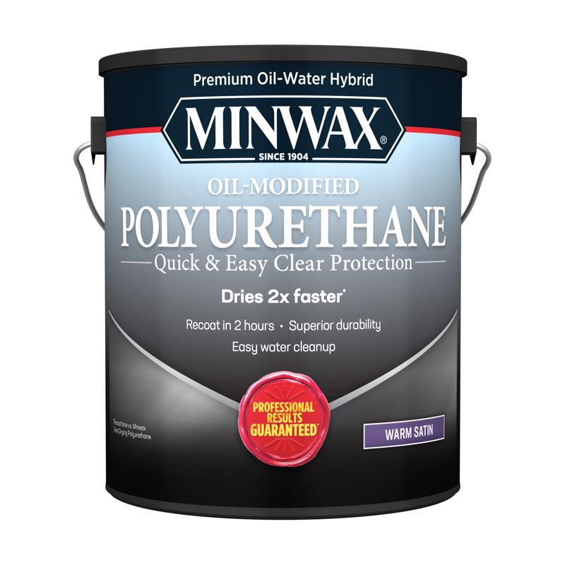 Minwax Oil-Modified Satin Clear Water-Based Polyurethane 1 gal