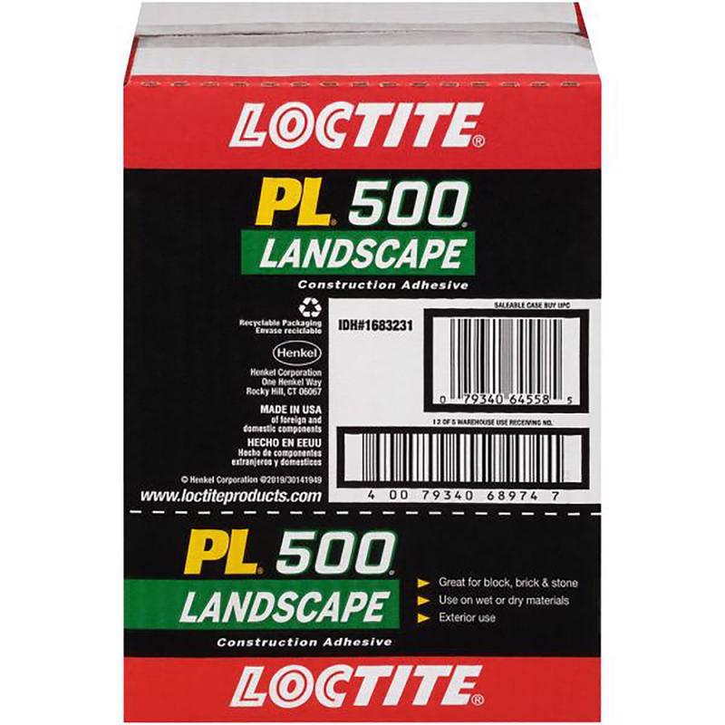 Loctite PL 500 Landscape Block Synthetic Rubber Construction Adhesive 10 oz