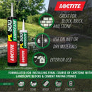 Loctite PL 500 Landscape Block Synthetic Rubber Construction Adhesive 10 oz