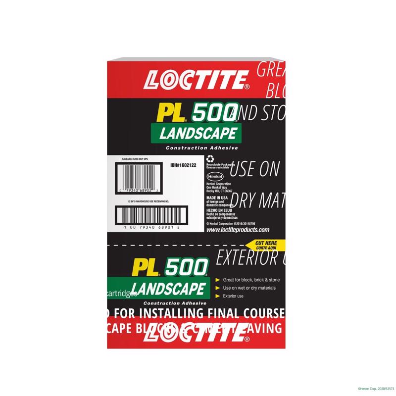 Loctite PL 500 Landscape Block Synthetic Rubber Construction Adhesive 28 oz