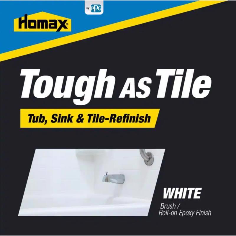 Homax Tough As Tile Gloss White Tub and Tile Refinishing Kit Interior 26 oz
