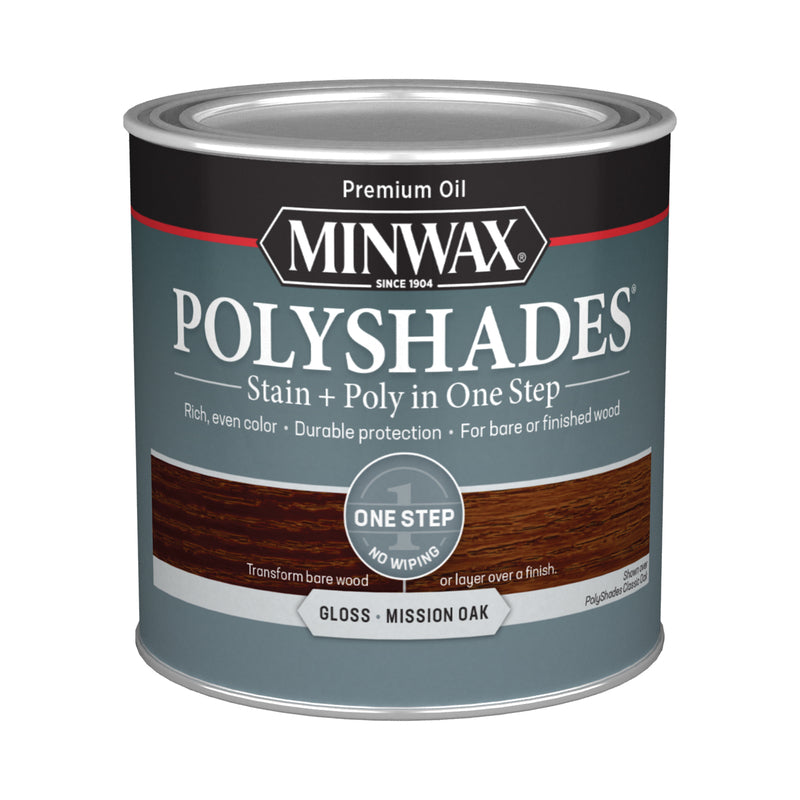 Minwax PolyShades Semi-Transparent Gloss Mission Oak Stain/Polyurethane Finish 0.5 pt