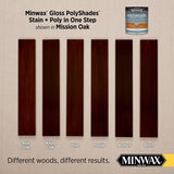 Minwax PolyShades Semi-Transparent Gloss Mission Oak Stain/Polyurethane Finish 0.5 pt
