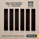 Minwax PolyShades Semi-Transparent Gloss Classic Black Oil-Based Stain/Polyurethane Finish 1 qt