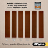 Minwax PolyShades Semi-Transparent Gloss American Chestnut Stain/Polyurethane Finish 0.5 pt