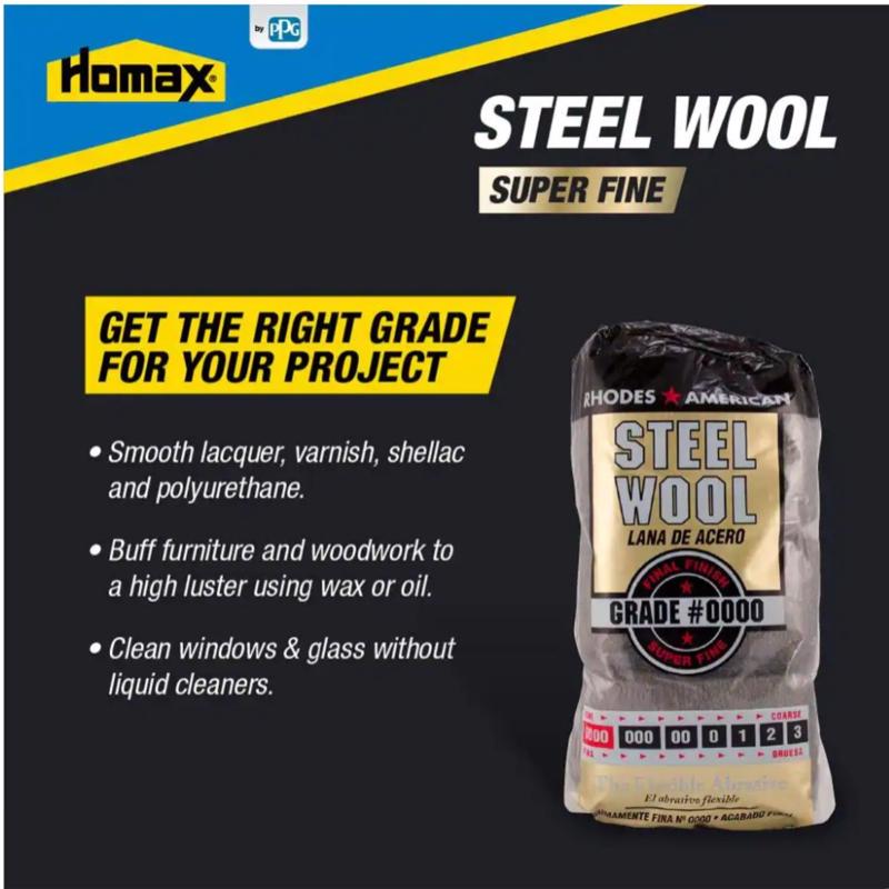 Rhodes American 000 Grade Extra Fine Steel Wool Pad 12 pk