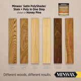 Minwax PolyShades Semi-Transparent Satin Honey Pine Oil-Based Stain/Polyurethane Finish 1 qt