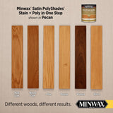Minwax PolyShades Semi-Transparent Satin Pecan Oil-Based Stain/Polyurethane Finish 1 qt