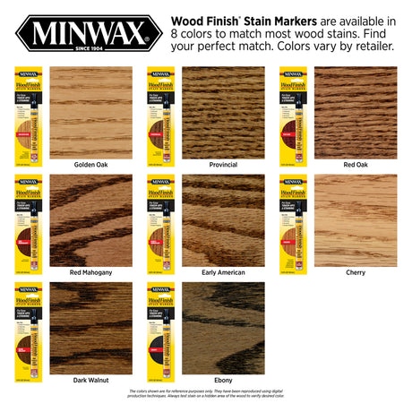 Minwax Wood Finish Stain Marker Semi-Transparent Ebony Oil-Based Stain Marker 0.33 oz