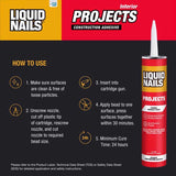 Liquid Nails Interior Projects Acrylic Latex Construction Adhesive 10 oz