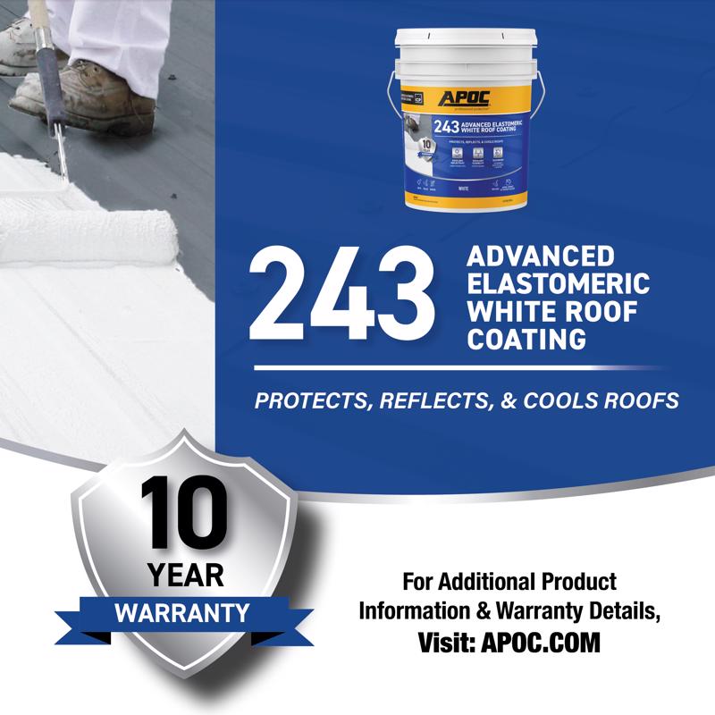 APOC Gloss White Acrylic Roof Coating 4.75 gal