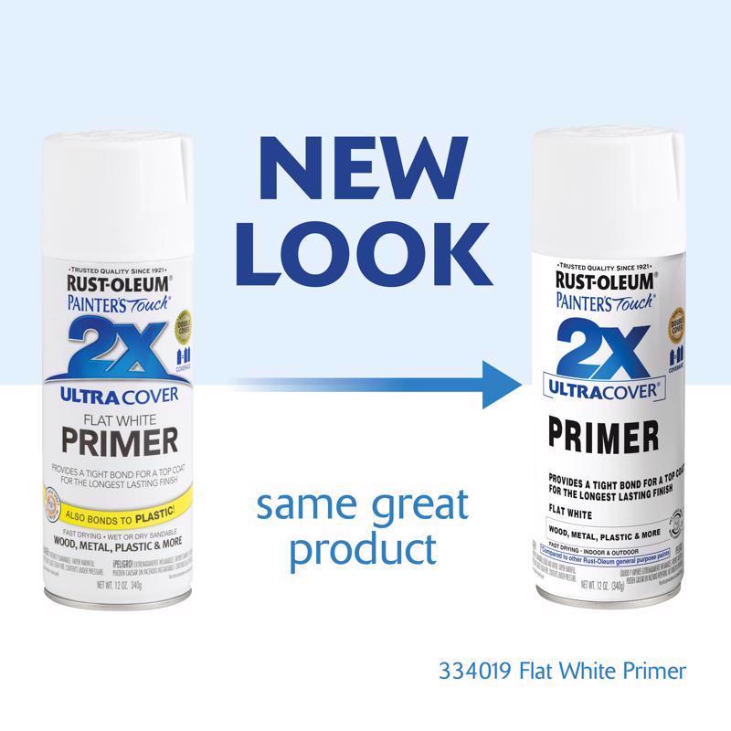 Rust-Oleum Painter's Touch 2X Ultra Cover Flat White Primer Spray 12 oz