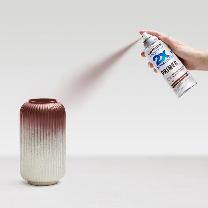 Rust-Oleum 334018-6PK Painter's Touch 2X Ultra Cover Spray Primer, 12 oz, Flat Red, 6 Pack