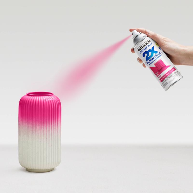 Rust-Oleum Painter's Touch 2X Ultra Cover Gloss Berry Pink Paint+Primer Spray Paint 12 oz