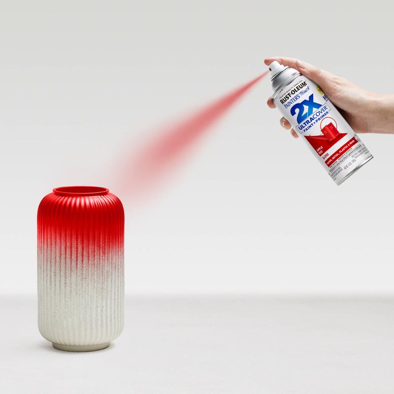 Rust-Oleum Painter's Touch 2X Ultra Cover Gloss Apple Red Paint+Primer Spray Paint 12 oz