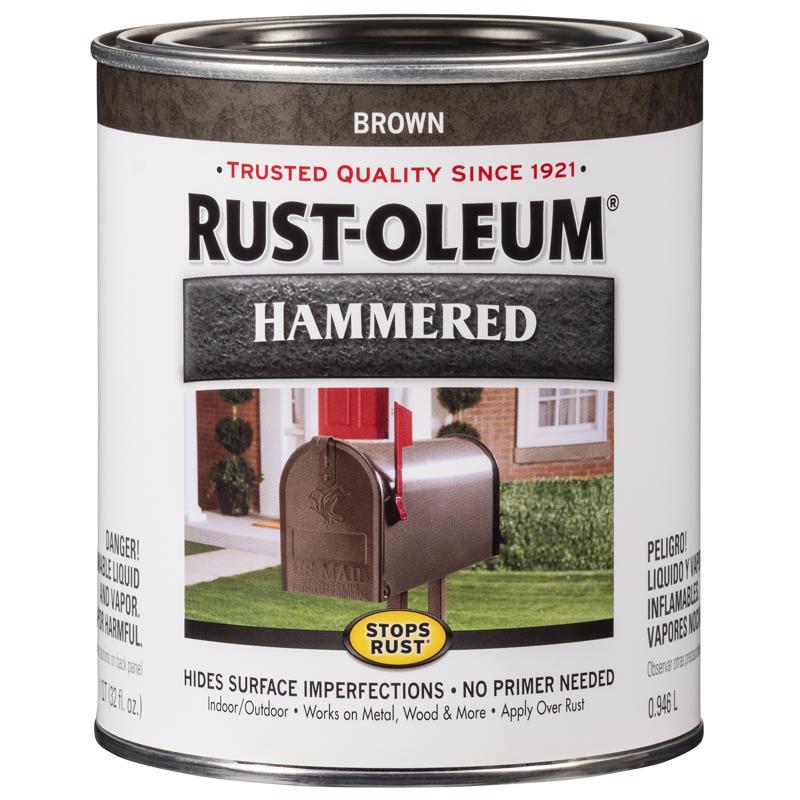 Rust-Oleum Stops Rust Indoor and Outdoor Hammered Brown Protective Paint 1 qt