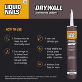 Liquid Nails DWP-24 Drywall Acrylic Latex Construction Adhesive 28 oz