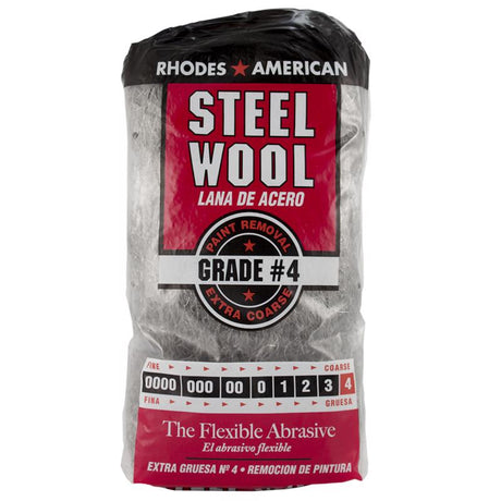 STEEL WOOL PADS #4 12PK