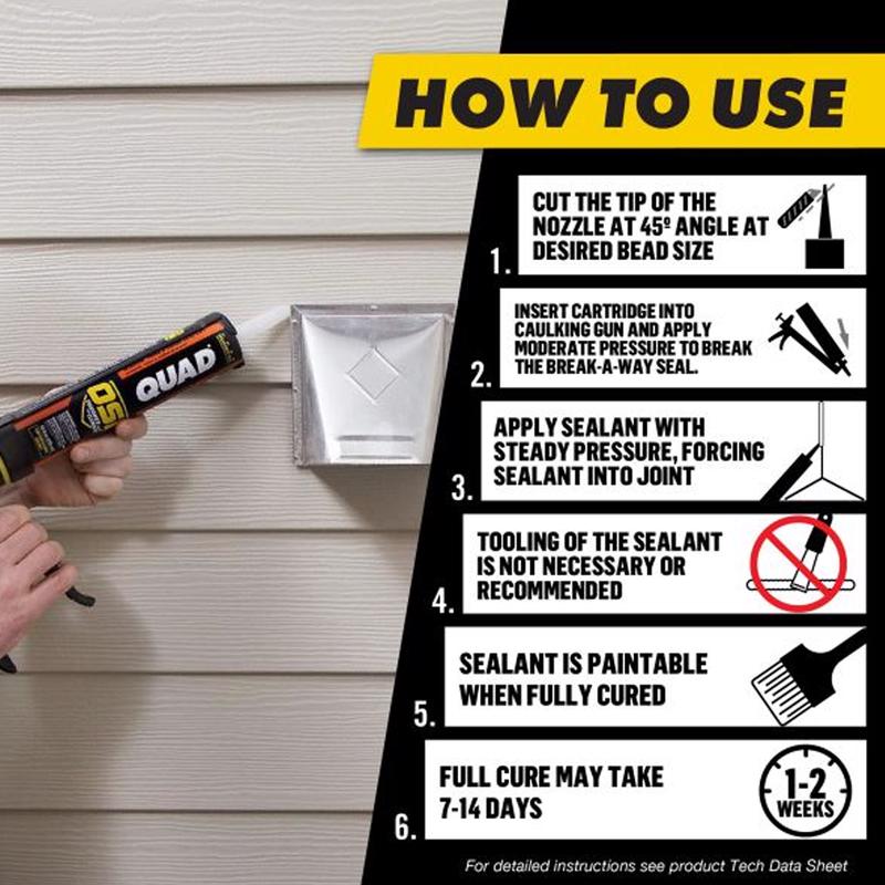 OSI QUAD Matte Clear Elastomeric Sealant 10 oz