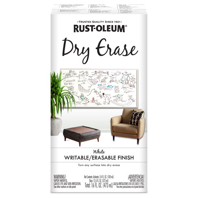 Rust-Oleum Specialty Hi-Gloss White Dry Erase Paint Kit 16 oz