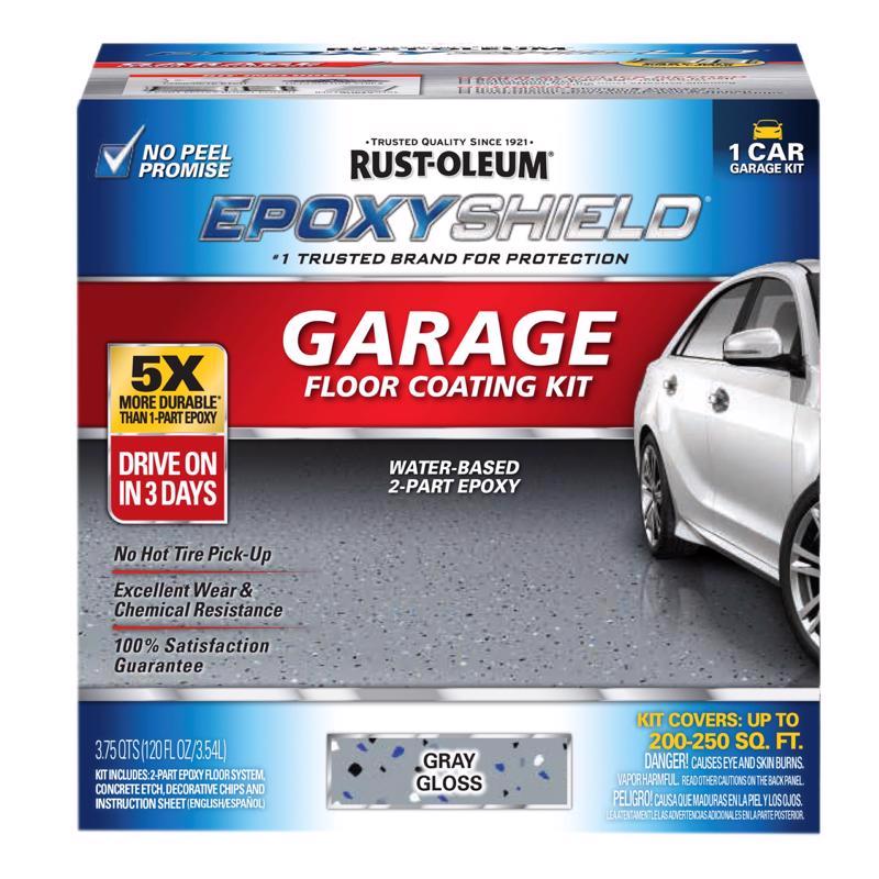 Rust-Oleum Epoxyshield Gloss Gray Garage Floor Coating Kit 1 gal 2 Pack