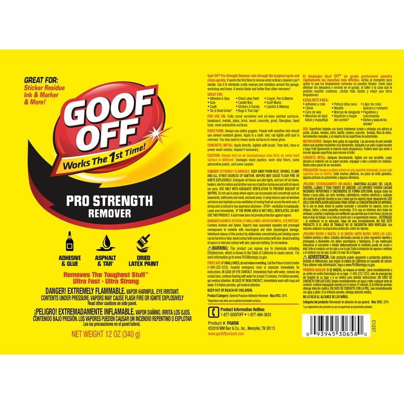 Goof Off Pro Strength Paint Remover 12 oz