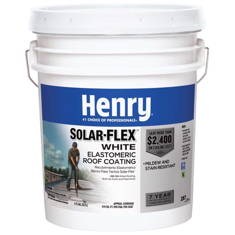 Henry Solar-Flex 287 Smooth White Elastomeric Roof Coating 4.75 gal