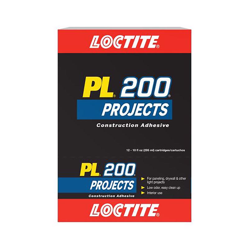 Loctite PL 200 Projects Synthetic Elastomeric Polymer Construction Adhesive 10 oz