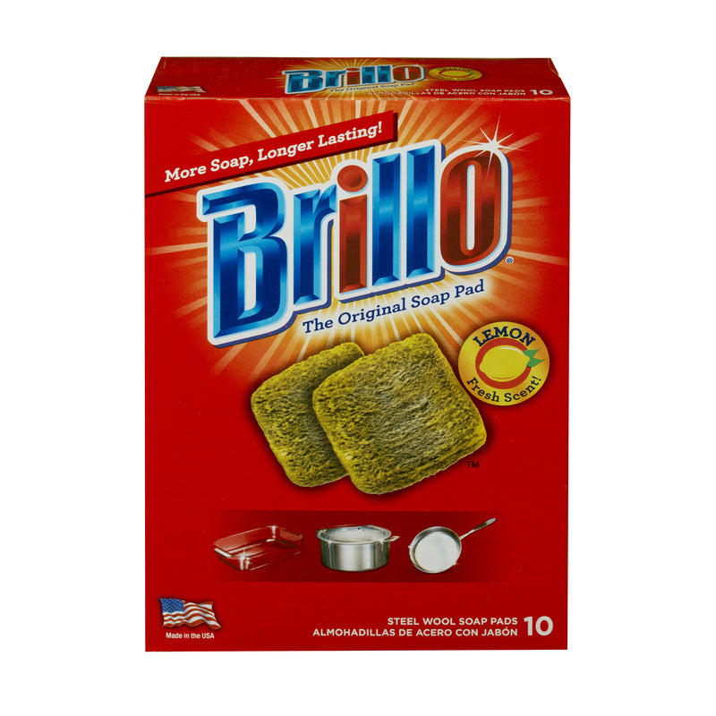 BRILLO WL PAD LEMN 10CT