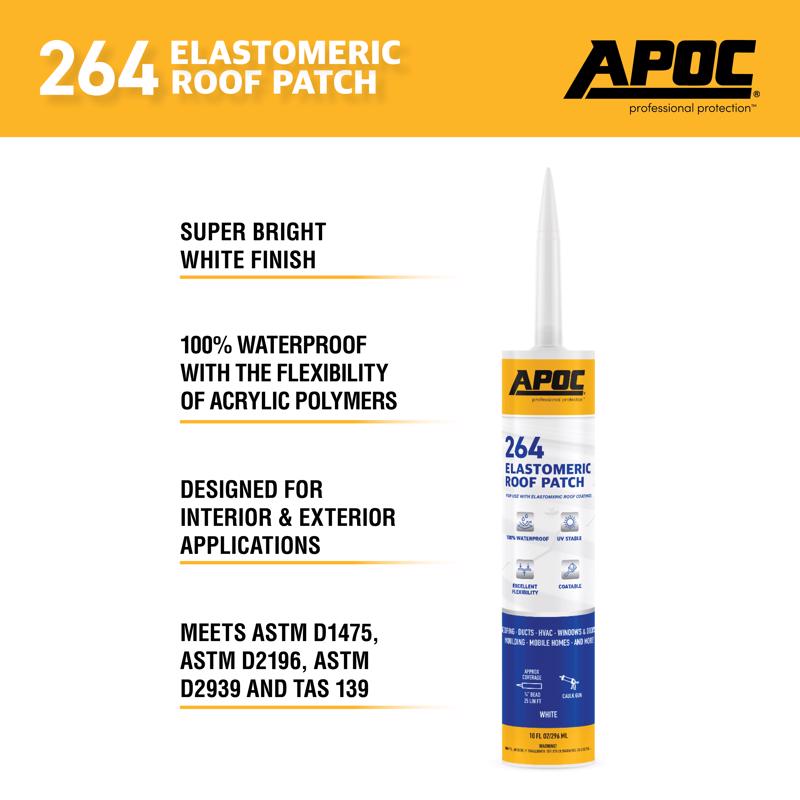 APOC Gloss White Elastomeric Roof Sealant 10.1 oz