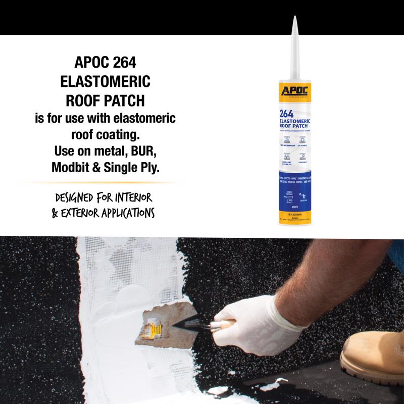 APOC Gloss White Elastomeric Roof Sealant 10.1 oz