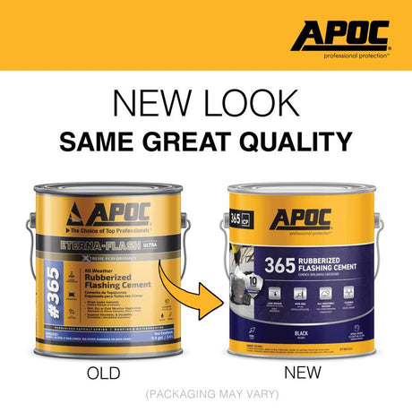 APOC Gloss Black Rubber Roof & Flashing Cement 3.6 qt