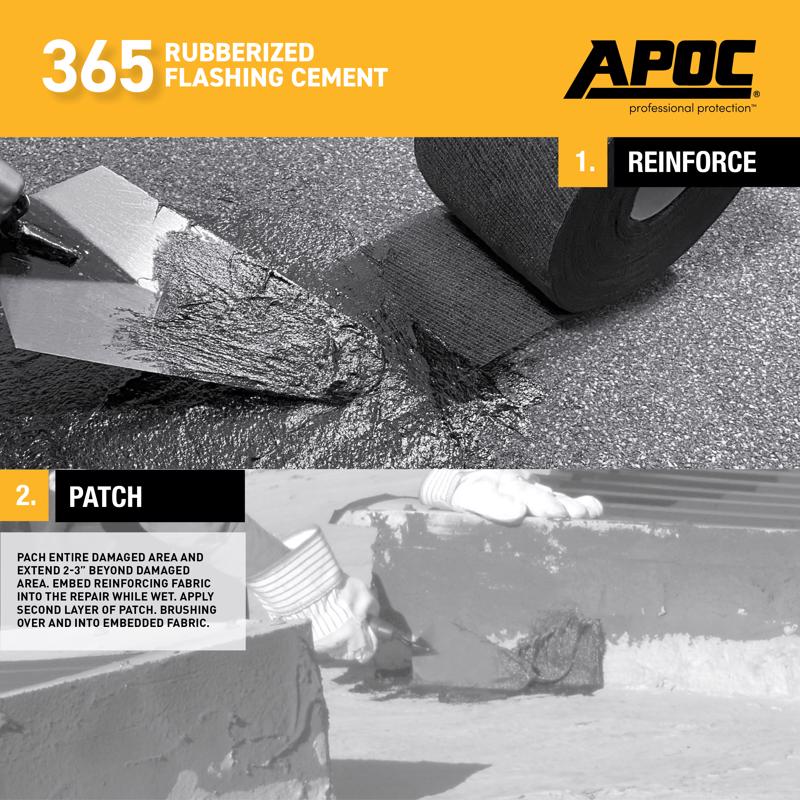APOC Gloss Black Rubber Roof & Flashing Cement 3.6 qt