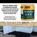 APOC Gloss Black Asphalt Roof And Foundation Coating 1 gal